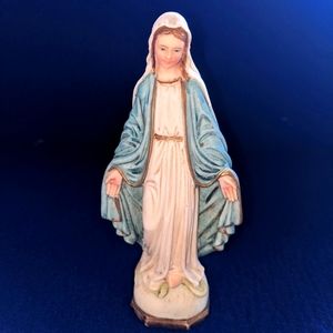 Hand Painted Virgin Mary Figurine